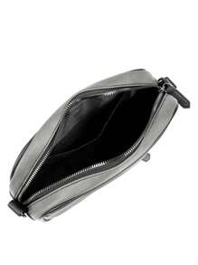 新款时尚男士休闲户外多功能单肩包/斜挎包/邮差包，适合旅行、商务、日常使用，轻便手提包，黑色，送给爸爸、丈夫的绝佳礼物 - 灰色 - 查看 3