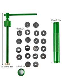 Stainless Steel Clay Extruder Sugar Paste Extruder Cake Decorating Tool Set With Ceramic Extruder, Mixer And Press - Green - View 2