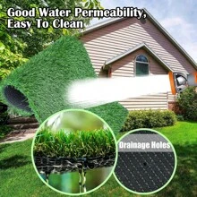 10入組12 X 12英寸綠色人造草方形墊,用於餐墊、派對、露台裝飾、diy工藝 - 軍綠色 - 查看 4