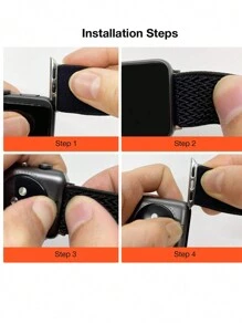 大理石圖案彈力尼龍編織錶帶兼容apple Watch 38/40/41/42/44/45/49 毫米,可調節柔軟彈性單圈運動錶帶適用於ultra/se/8/7/6/5/4/ 3/2 系列/1 女 男 - 玫瑰粉 - 查看 4