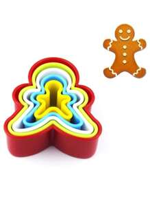 Cortador Galleta Muñeco De Jengibre 5 Pzs - Multicolor - Ver 1