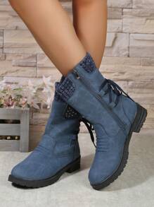 2023時尚舒適女靴 - 藍色 - 查看 3