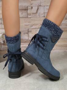 2023時尚舒適女靴 - 藍色 - 查看 4