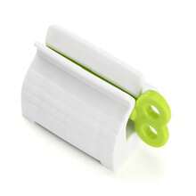 1入隨機顏色牙膏擠壓器牙刷架壁掛式擠壓器,適用於浴室、家庭和旅館