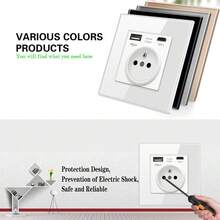 White French Plug Usb+type-c Wall Charger - White - View 4