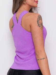 Women Tank Tops & Camis - Mauve Purple - View 4