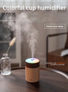 創意彩色杯加濕器,7種顏色家庭桌面usb汽車加濕器 - 咖啡棕 - 查看 1