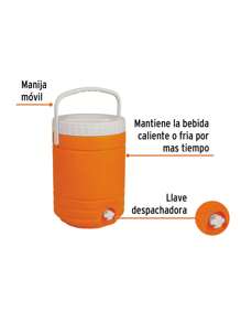 Termo de 18 L para bebidas frías - Naranja Quemada - Ver 2