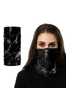 Ngoài trời Đạp xe Đa chức năng Liền mạch Ảo thuật Dây buộc tóc , Khẩu trang , Chống gió Bảo vệ cổ , Đầu Vòng Và Xe đạp Khăn quàng cổ Dành Cho Nam Và Nữ - màu đen - Xem 1