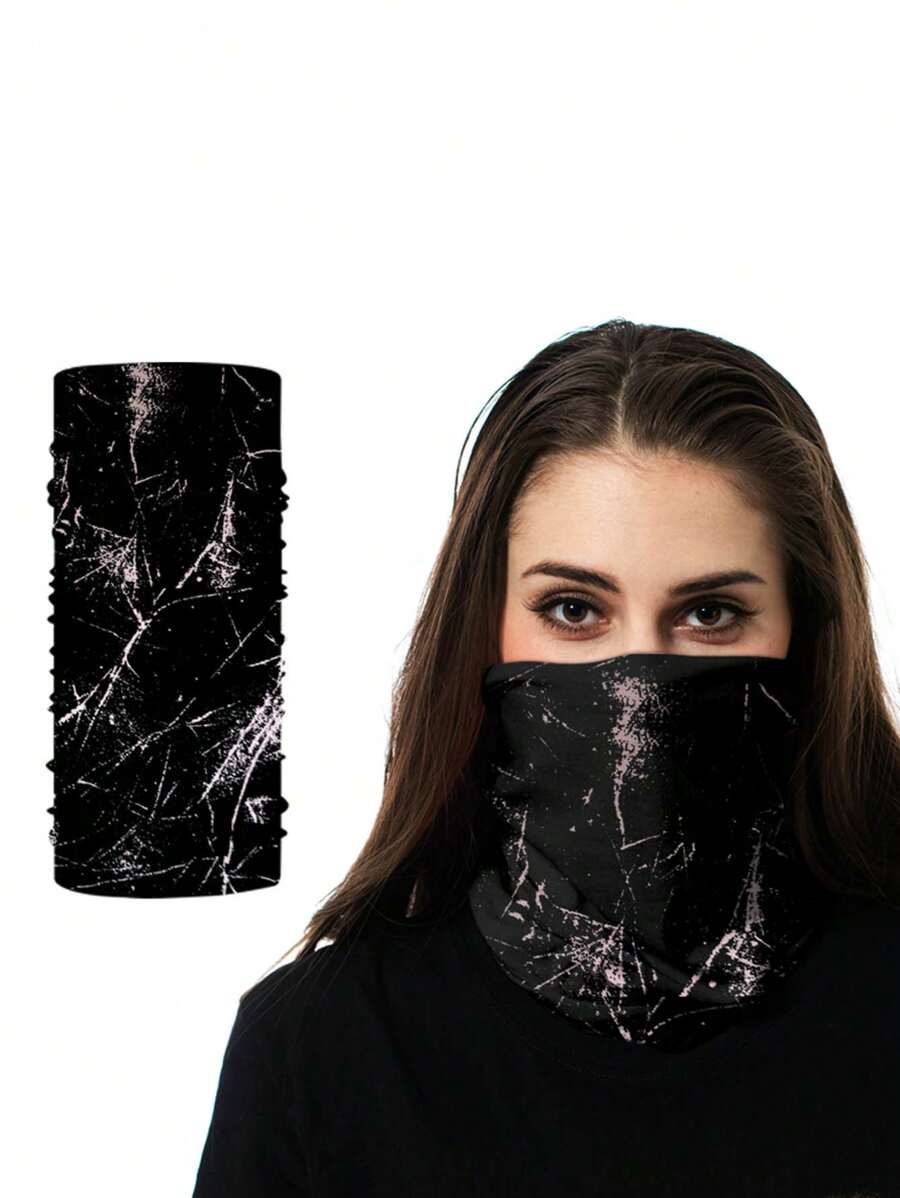 Ngoài trời Đạp xe Đa chức năng Liền mạch Ảo thuật Dây buộc tóc , Khẩu trang , Chống gió Bảo vệ cổ , Đầu Vòng Và Xe đạp Khăn quàng cổ Dành Cho Nam Và Nữ - màu đen - Xem 1