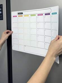 1 Linh hoạt Từ tính Nam châm tủ lạnh , Hàng tháng Người dự định Nam châm , Kế hoạch hàng tuần Nam châm , Có thể xóa Từ tính Bản ghi nhớ Message Từ tính Bảng tin - Hồng - Xem 2