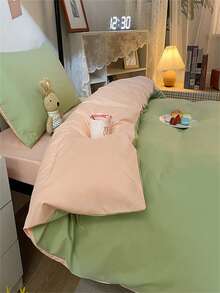 Classic Fashionable Soft Skin-friendly Solid Color Bedding - Mint Green - View 6