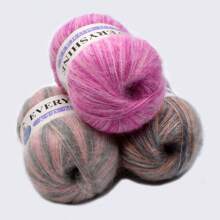 50g/球 420m/459yd 針織超級鉤針細小馬海毛紗 針織毛衣用嬰兒羊毛紗 55% 小馬海毛 25% 腈綸 20% 絲光尼龍