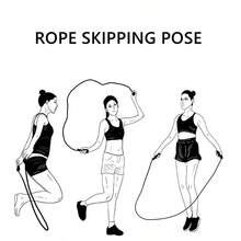 1入組2.8m可調節輕便PVC跳繩適用於速度跳躍,黃色