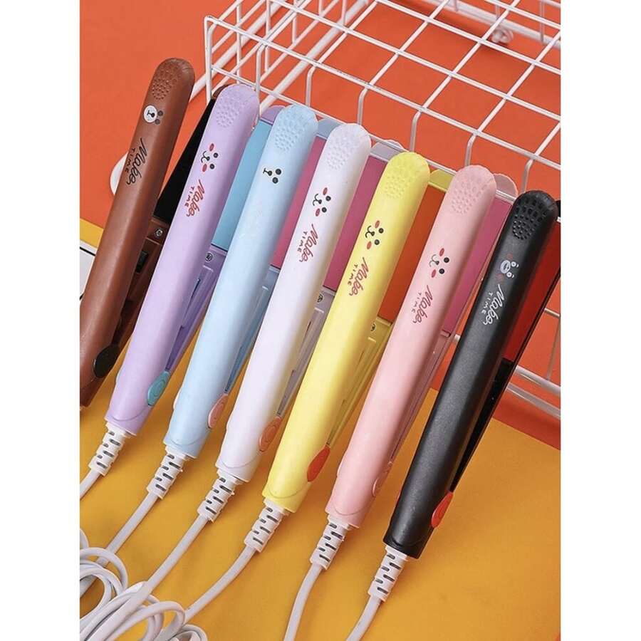 Mini Plancha De Pelo De Bolsillo Con Estuche De Plástico Miniportátil - Multicolor - Ver 1