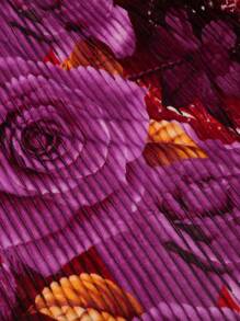 Cobijas Ligera Matrimonial Con Flores, Frazada Súper Suaves y Acogedoras, Patrón a Rayas, Super Suave y Cálida, Para Uso Durante Todas Las Estaciones (200*220 cm) - Burdeos Especial Imperial - Ver 5