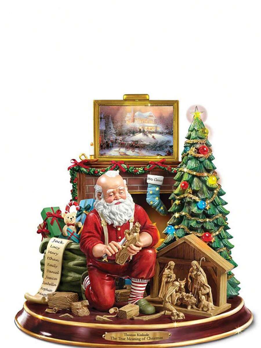 1pc Christmas Decoration Sticker Santa Claus & Christmas Tree Window Sticker New Year Home Decor - Multicolor - View 1