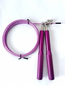 Purple Aluminum Alloy Handle Steel Wire Jump Rope - Purple - View 5