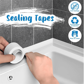 1 Roll, White Caulk Strip, Waterproof Caulking Tape, PVC Window Sealing Tape, Mildew-Proof Moisture-proof Seal Strip, Adhesive Sealing Strip For Doors And Windows Gaps Sink Countertop Pool Table Toilet Corner