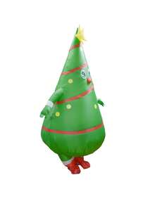 Inflatable Costume For Christmas Tree Theme Party, Halloween, Christmas Celebration, Perfect Party Prop - Green - View 3