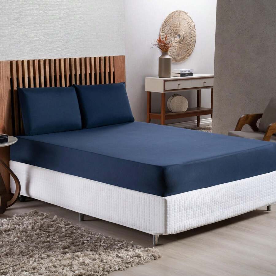 Fitted Sheets - Bleu marine - Voir 1