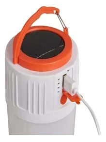 Foco Lampara Recargable Portátil Panel Solar - Blanco - Ver 2
