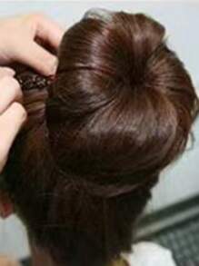 1pc Women's Large Size Sponge Hair Bun Maker ,Hair Styling Tools Hair Accessories - Black - View 4