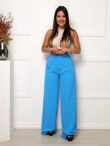 Women Pants - 薄荷藍 - 查看 3