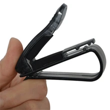 2 件装汽车收纳眼镜盒通用汽车遮阳板眼镜太阳镜票证收据卡夹收纳架车载汽车配件太阳镜夹太阳镜架遮阳板夹汽车配件汽车配件内饰 - 黑色 - 查看 9