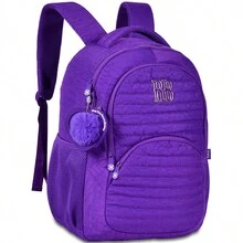 Loja Megalomania Mochila Juvenil Rb Rebecca Bonbon Roxa Glitter Crinkle Botao - Roxo - Visão 1