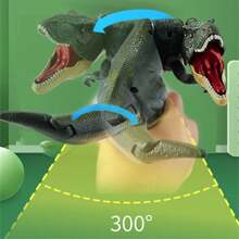 1 Pieza Juguete De Dinosaurio De Simulación Con Sonido, Suchomimus Y Spinosaurus Presionables Y Oscilables, Juguete De Broma - Verde - Ver 4