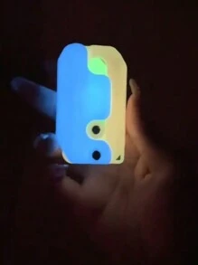 1pc Luminous Carrot Knife Butterfly Trainer Folding Comb Random Color Stress Relief Toy - Blue - View 5