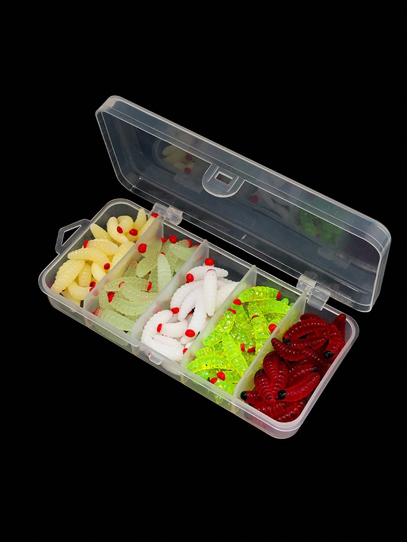 100 Pièces 2 Cm Asticote Grub Kit De Leurre De Pêche Souple