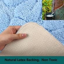 Siêu Mềm Nước Sợi siêu mịn Phòng tắm Thảm , Bồn tắm Đối với Phòng tắm Không trượt Máy giặt được Đối với - màu xanh da trời - Xem 6