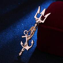 1pc Suit Lapel Pin Brooch - Gold - View 3