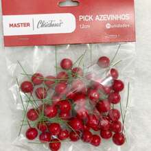 Pacote cereja artificial para decoração Natal - 50 /100/150peças