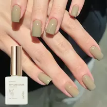 XEIJAYI Green Color Ice Through Gel Nail Polish 15Ml Soak Off Glitter Gel Polish For All Seasons - Home Salon Nail Art Diy Nail Design Decoration Gift - Army Green - View 1