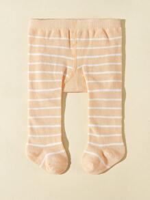 1 pieza Medias a rayas naranjas lindas para bebé - Multicolor - Ver 2