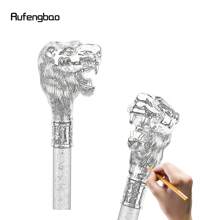 rufengbao 白色獅頭鬍子手杖時尚裝飾拐杖紳士優雅cosplay杖頭牧杖93公分