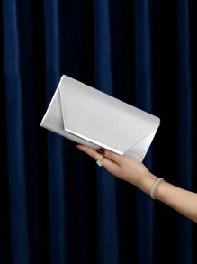 Ladies Pure Hand Full Rhinestone Vintage Folding Hand Gold Ladies Dinner Bag European And American Vintage Skew Bag Hollow Senior Bag Crossover New Pearl Fringe Dinner Bag European Fashion Style Shoulder Span Bag Women'S Evening Dress Bag European And American Fashion Senior Sense Dinner Bag Light Luxury Elegant Vertical Chain Bag - Silver - View 6