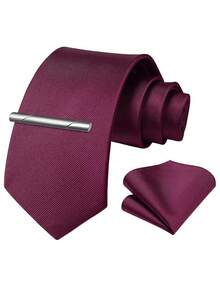 Bộ phụ kiện & cổ áo nam - Màu Tím - Xem 3