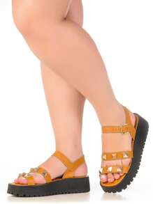 Women Platforms & Wedge Sandals - 駝色 - 查看 1