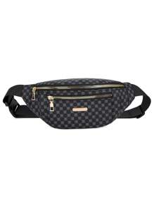 TIANDINGYU Men's Pu Leather Waist Bag With Clover Pattern Running Bag College Bag Summer Dad Old Money Freshman For Books Multi-Functional Dorm University Gifts For Men Fall Christmas Scream Men Bag Belt Bag Travel Bag Sling Bag For Men Vintage Funny Gifts Purse Holiday Thanksgiving Chest Bag For Men Side Bags For Men Satchel Bag Leather Bag Hobo Bag Hip Bag Pouch - Black - View 2