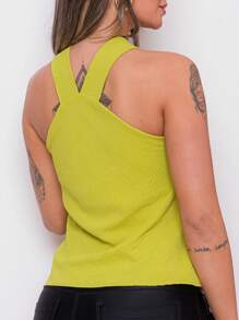 Women Tank Tops & Camis - Mustard Yellow - View 3