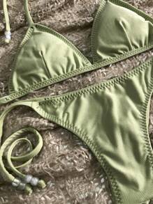 Women Bikini Sets - 橄欖綠 - 查看 7