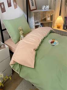 Classic Fashionable Soft Skin-friendly Solid Color Bedding - Mint Green - View 4