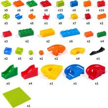 168 Stück Bausteine, kleine Rutschbling Spaßblöcke Kinderbahnrennen, MINT-Lernspielzeug, klassische Murmelbahnspielzeug für Jungs Mädchen Kleinkinder ab 3 Jahren Geburtstagsgeschenk (Zubehörfarbe zufällig), Raumdekoration, Weihnachtsgeschenke Farbbausteine, Spielsachen für Kleine Mädchen, Junge Geburtstagsdekoration, Mädchenzimmer