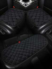 1 Set Of Light Grey Plush 3 Piece Seat Cushion Set