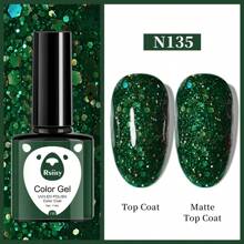 XEIJAYI 1Pc Gel Nail Polish, Popular Series Nail Gel 141 Colors Vibrant Sequin Glitter Bright All Seasons Gel Polish- Uv/Led Soak Off Semi-Permanent Varnish For Diy Manicure Gift St. Patrick's Day