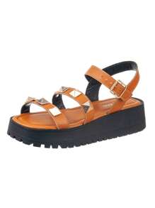 Women Platforms & Wedge Sandals - 駝色 - 查看 5
